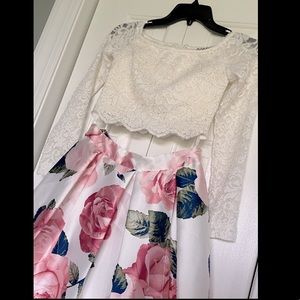 Floral two piece dress